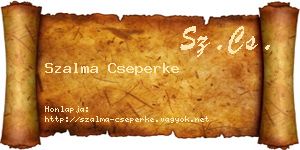 Szalma Cseperke névjegykártya
